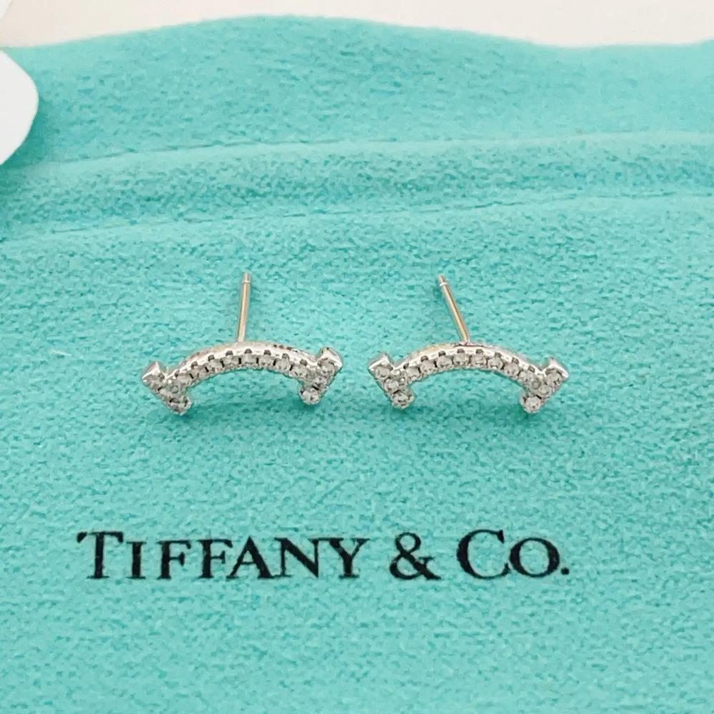 Tiffany & Co. Silver Starry Night Smile Earrings